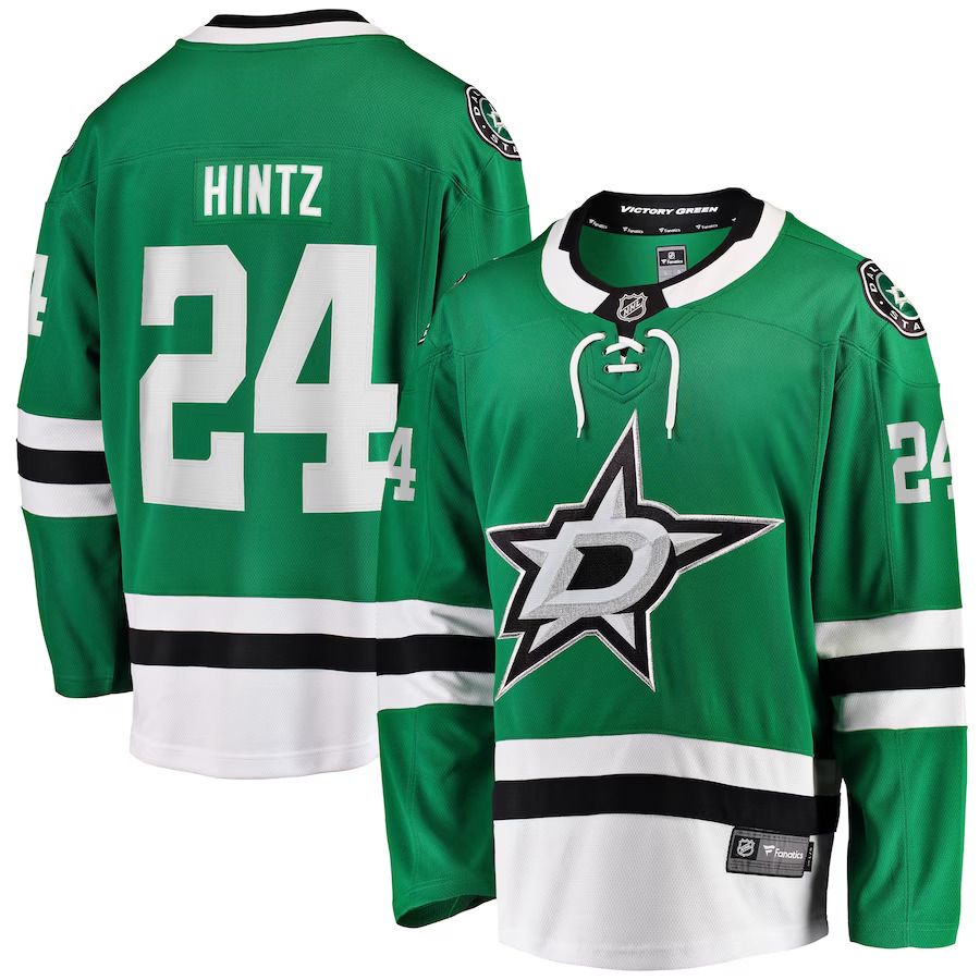 Men Dallas Stars 24 Roope Hintz Fanatics Branded Kelly Green Home Breakaway Player NHL Jersey